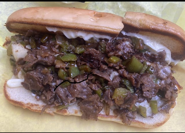 Beef Philly Cheesesteak.