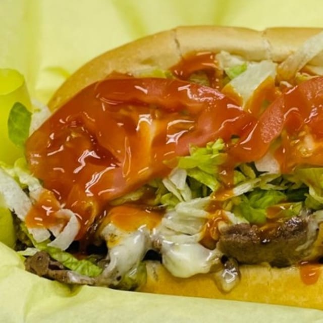 Beef Buffalo Philly Cheesesteak.
