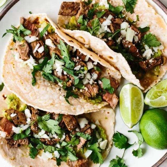 3 Beef Tacos.